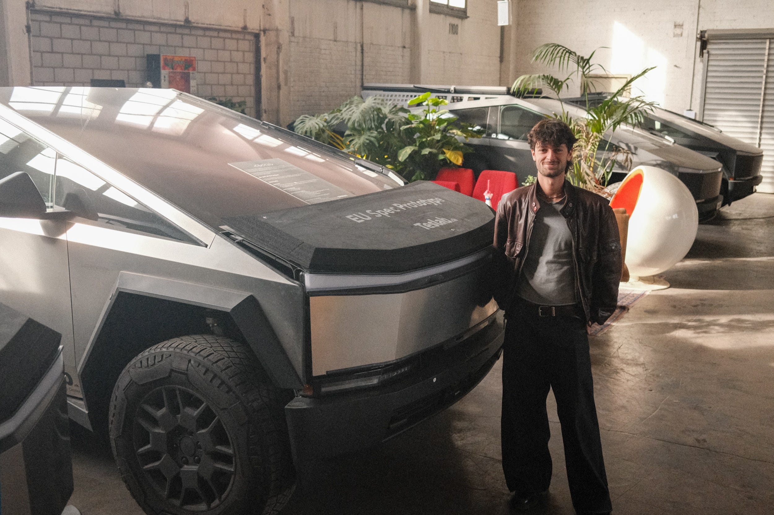 Raven Seeholzer with Teslab's Cybertruck prototype. Raven Seeholzer/Teslab