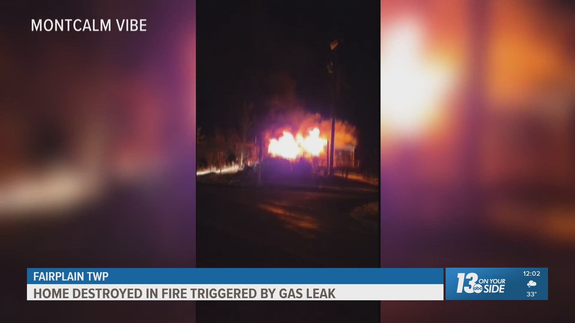 Home destroyed in fire triggered by gas leak