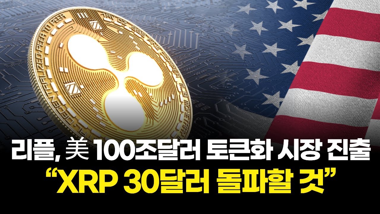 리플, 美 100조달러 토큰화 시장 진출... 