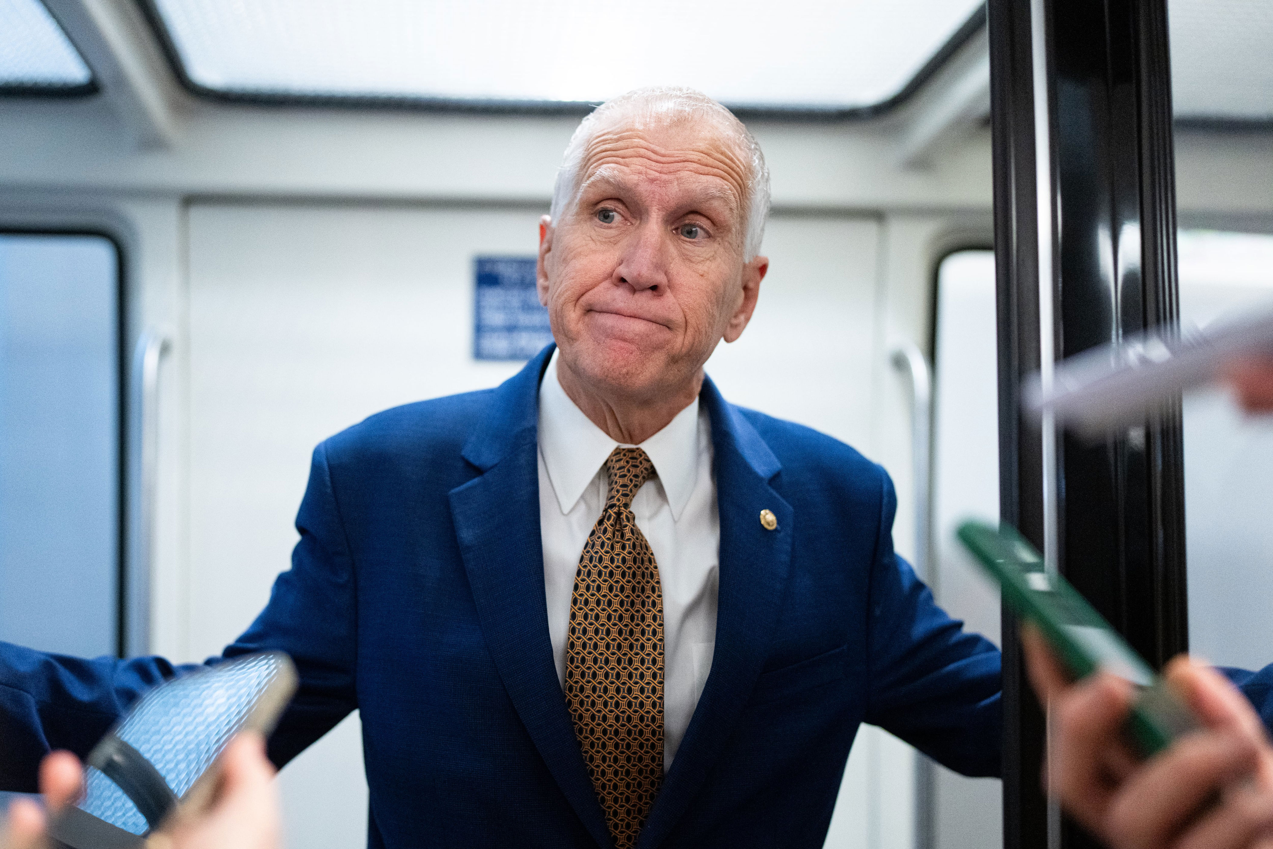 Three GOP senators joined Democrats in the release: Thom Tillis, 65, a retiring senator from North Carolina, Jerry Moran, 71, a senator from Kansas, and John Barrasso, 73, a senator from Wyoming. / Bill Clark/Getty Images