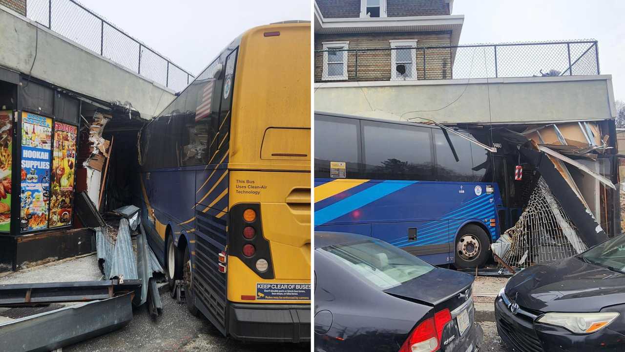 MTA bus crashes into storefront, parked vehicles in Westchester ...