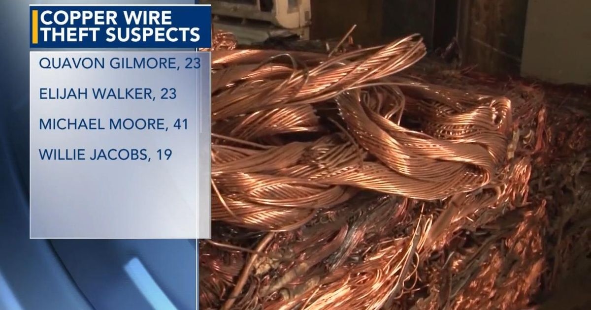 4 accused of stealing more than 1,000 pounds of copper wiring from former DMV site<br>
