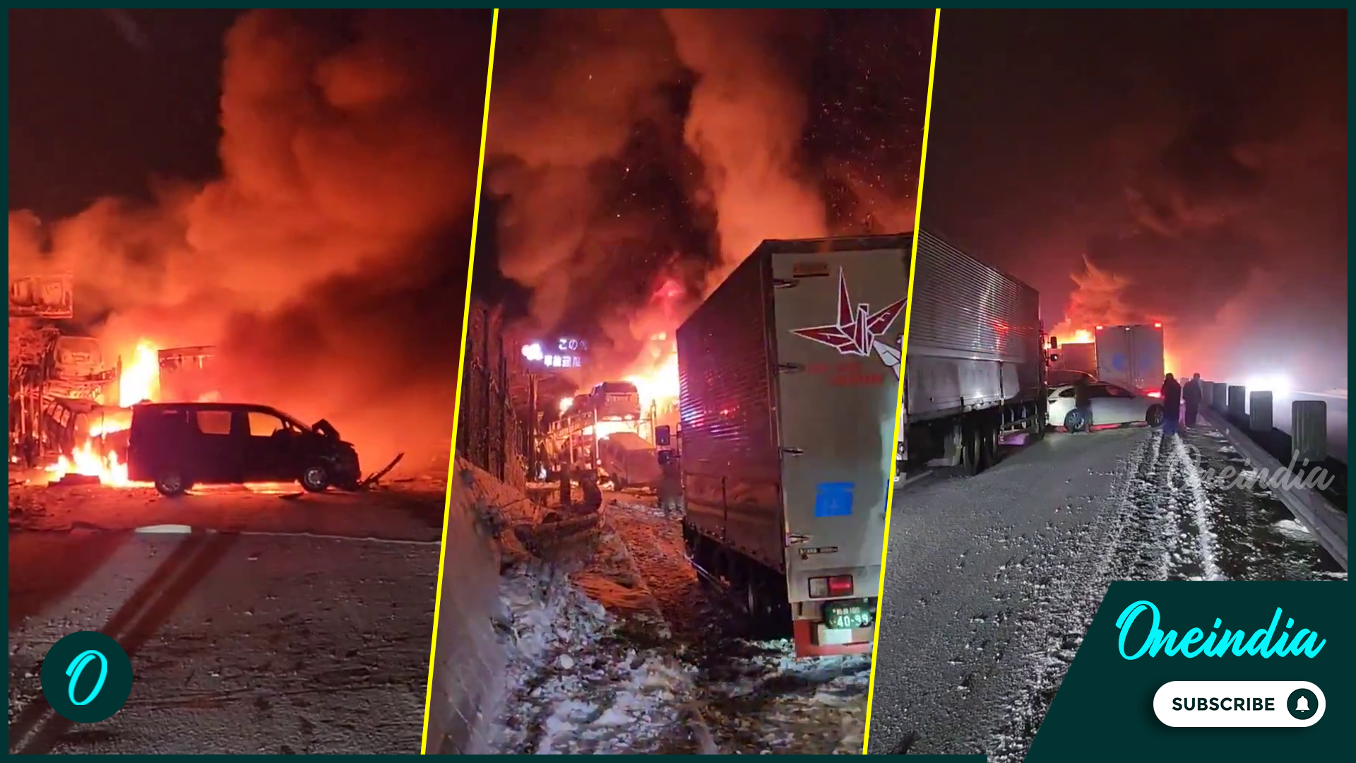 A major chain-reaction crash has shut down the Kanetsu Expressway in Gunma, Japan<br>