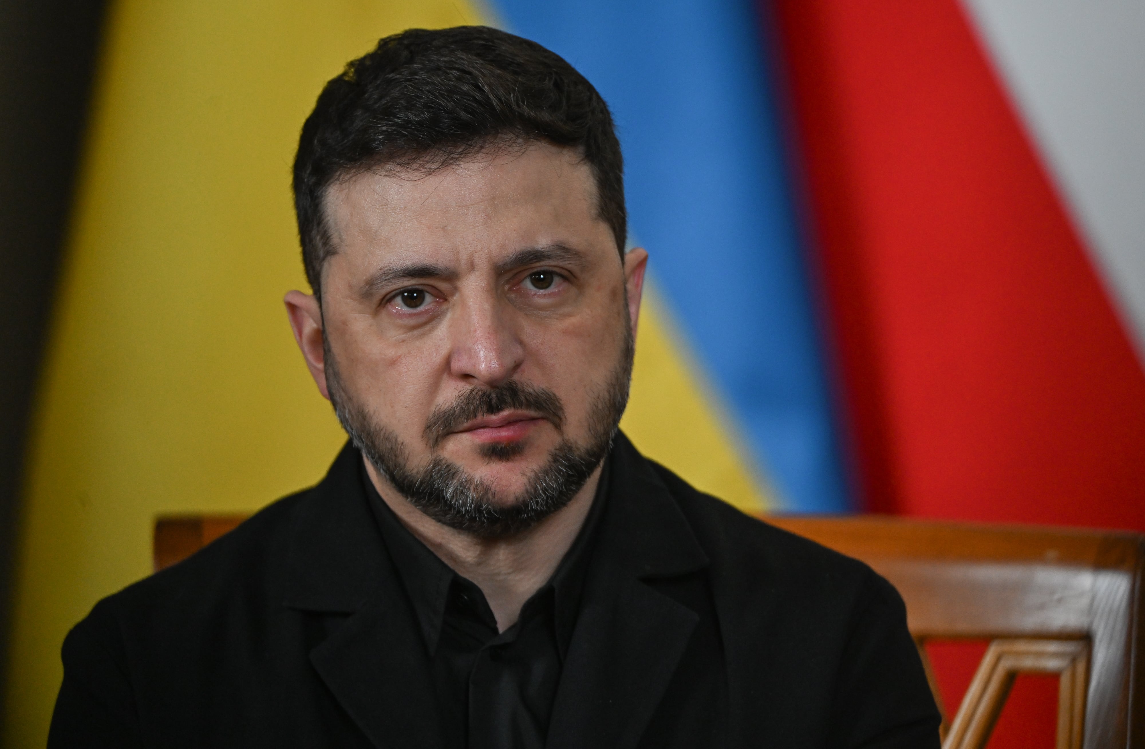 Volodymyr Zelensky said Friday that the 20-point plan under discussion “is about 90% ready.” But he cautioned, “Russia constantly looks for reasons not to agree.” / Artur Widak/Getty Images