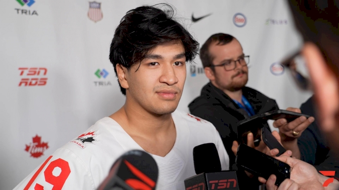 Zayne Parekh speaks after leading Canada to victory over Czechia in ...