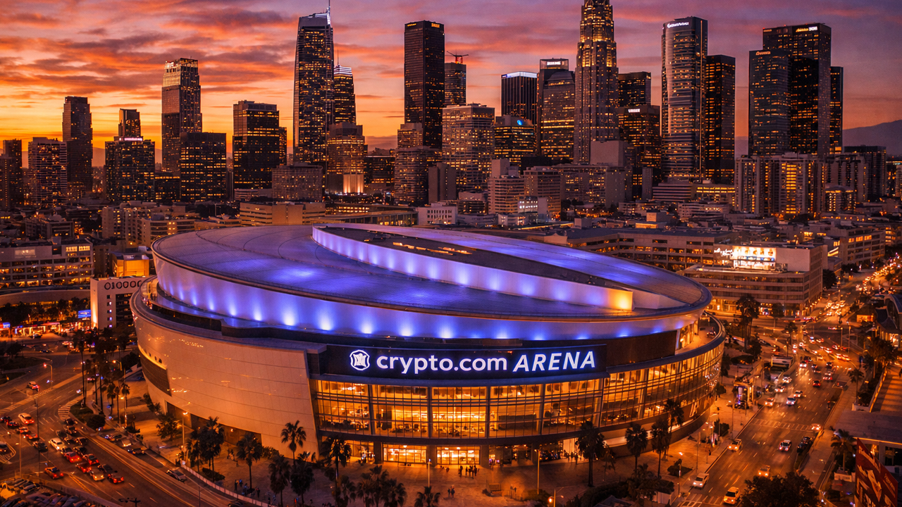 Vista aérea del Crypto.com Arena en Los Ángeles | Watch