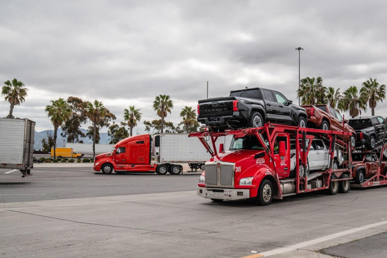 New vehicles entering the U.S. from Mexico.