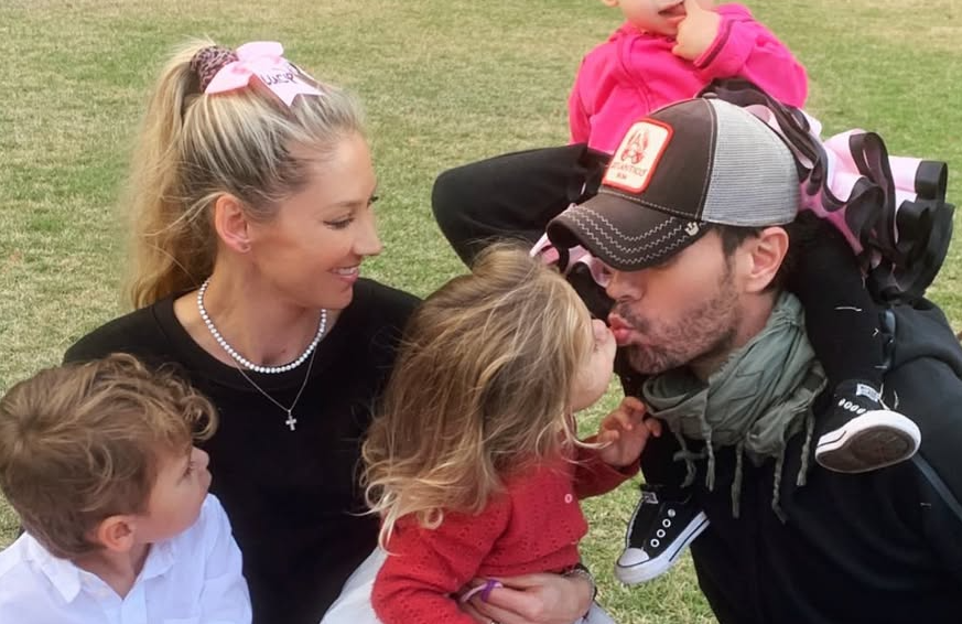 How is life with four children for Enrique Iglesias and Anna Kournikova