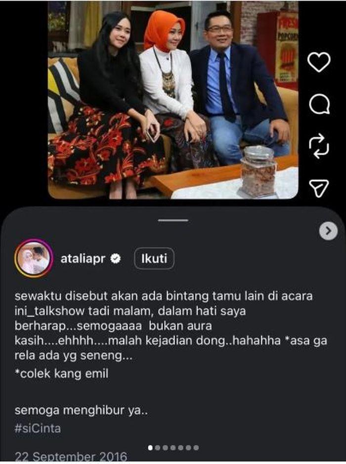 Kekhawatiran Atalia Praratya soal Aura Kasih diungkap, Ridwan Kamil bersuara