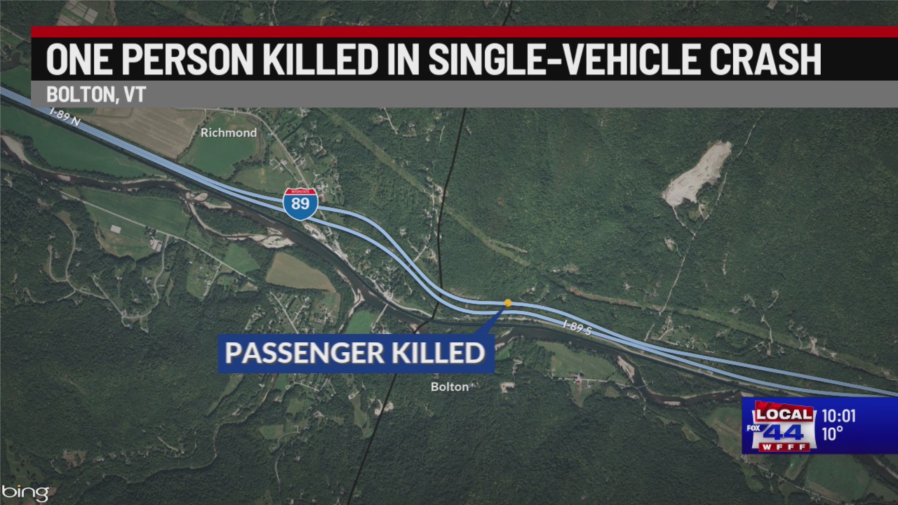 Passenger reported dead after I-89 crash