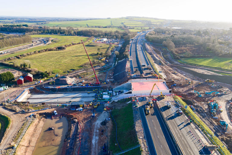 Incredible progress made in M27 junction 10 upgrade as major ...