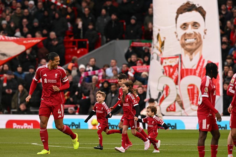 It was an emotional day at Anfield as Liverpool celebrated Diogo Jota with the late Reds ace's sons among the matchday mascots
