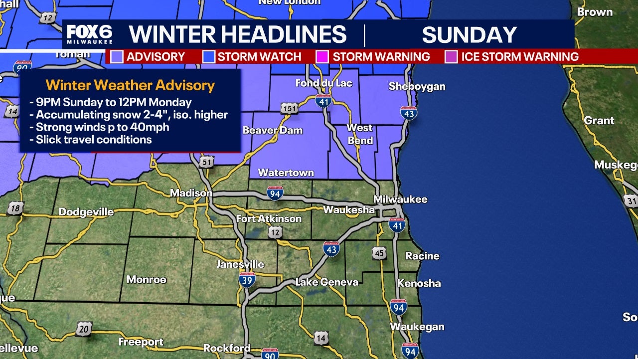 Wisconsin winter weather: Snow returns Sunday night into Monday