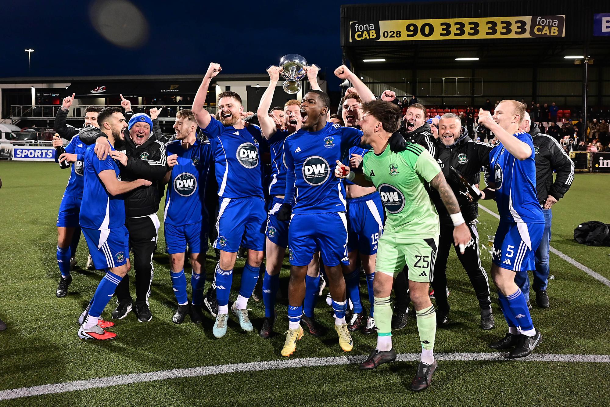 Derriaghy celebrate Border Cup glory with Seaview victory over East Belfast