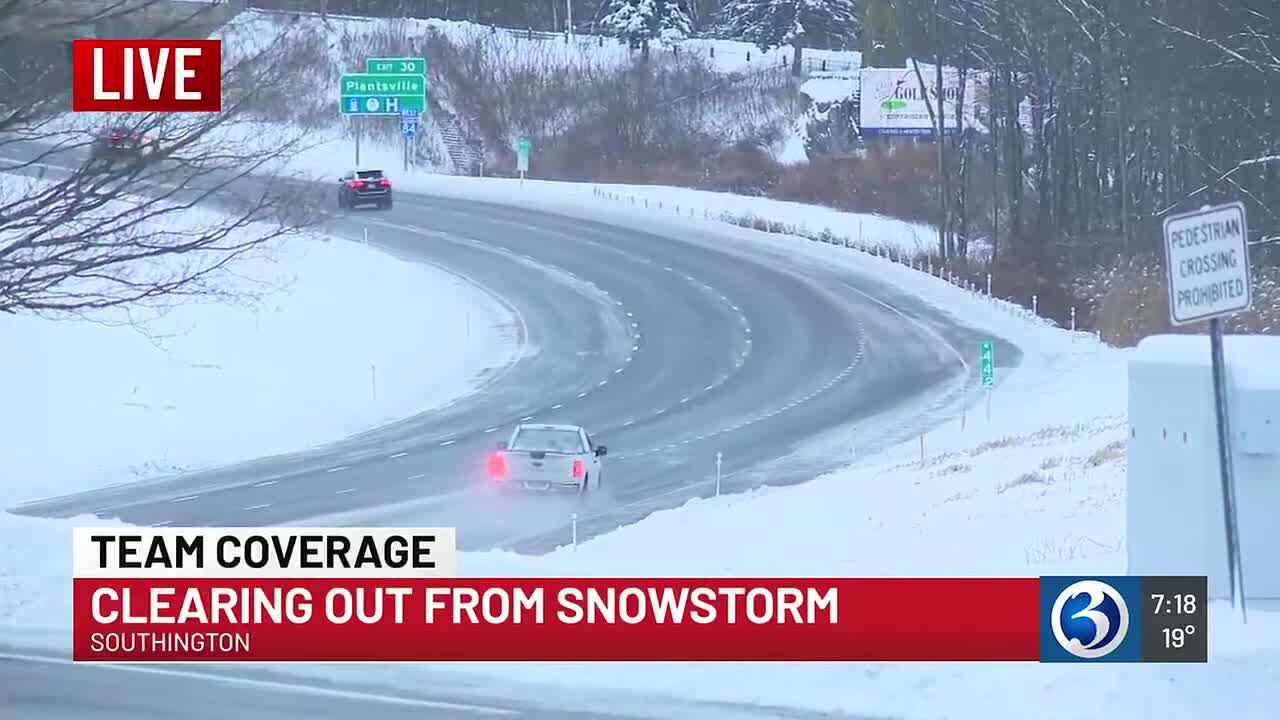Cleanup efforts underway after snow storm in CT
