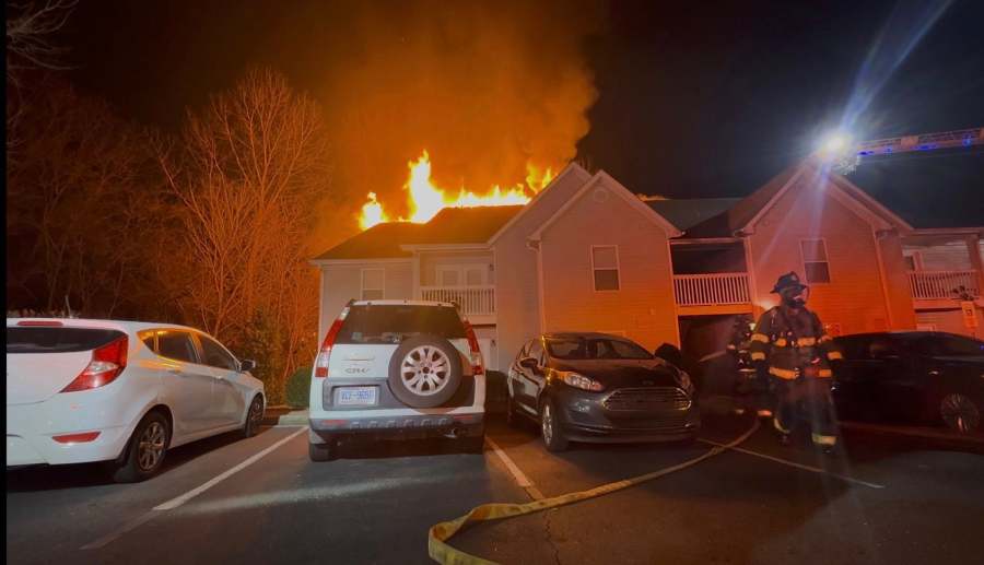 8 units displaced after two-alarm apartment fire in North Carolina