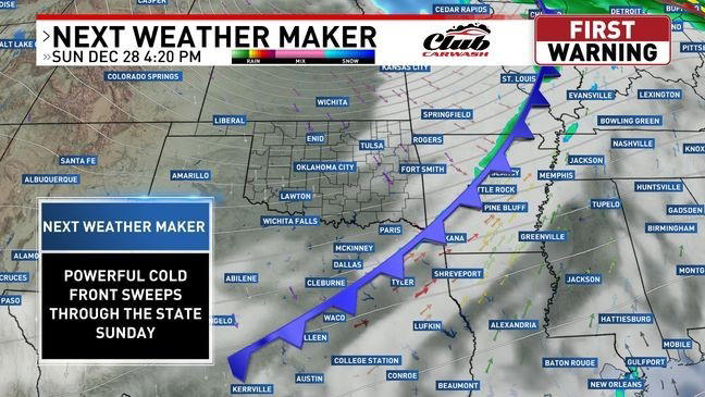 Winter returns Sunday thanks to a powerful cold front