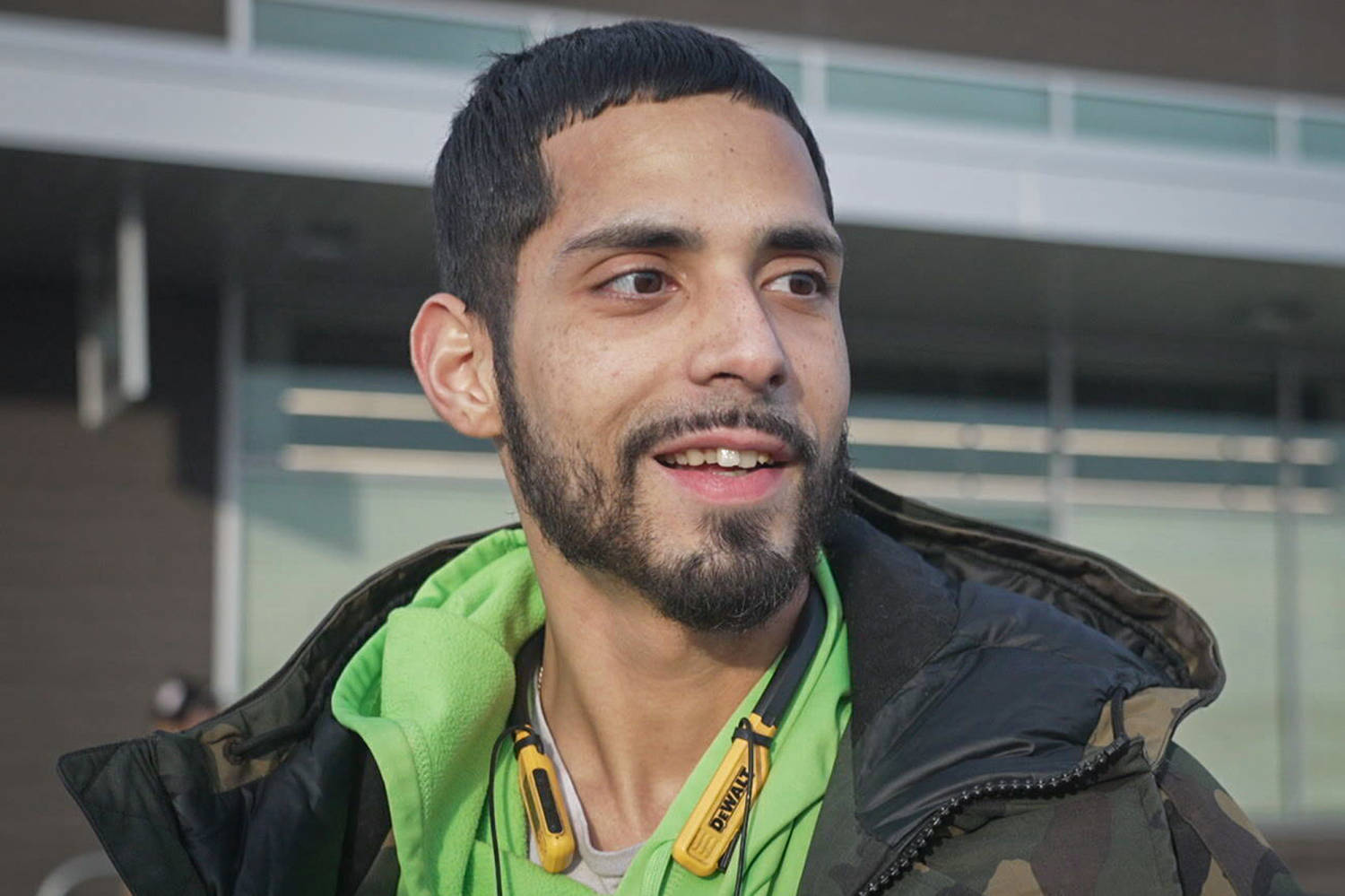 Michael Torres and his wife, who have a 1-month-old daughter, have been coming to Aldi for the last couple years. (NBC News)