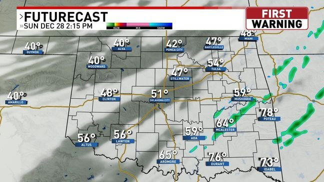 Winter returns Sunday thanks to a powerful cold front