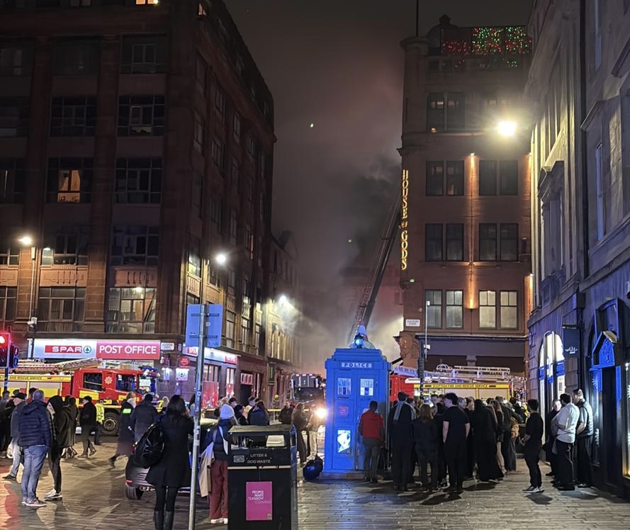 Massive fire breaks out in Glasgow city centre near House of Gods and ...