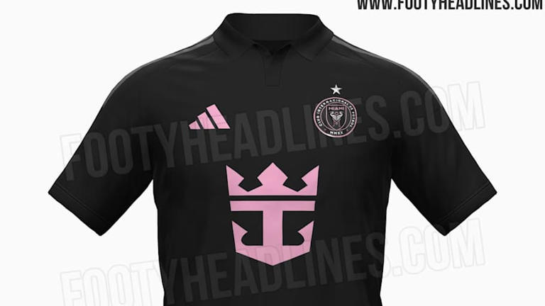 Inter Miami are set to bring a collar to their black kit for the first time. | Courtesy of FootyHeadlines