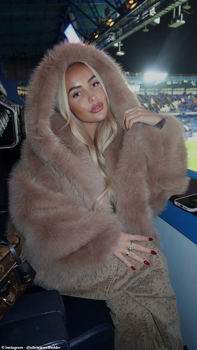 Cole Palmer's new girlfriend sits in an executive box to watch him play ...