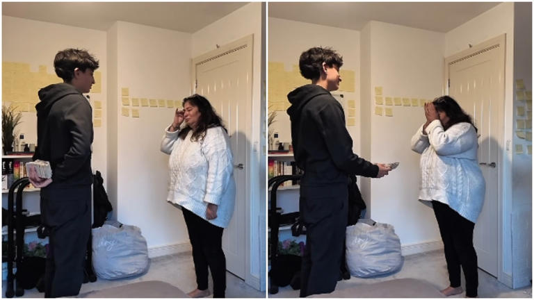 Mother breaks down as 17-year-old son surprises her by clearing Rs 12.5 ...