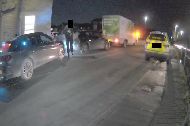 Man tracked down by dog handler in connection to an alleged stolen vehicle