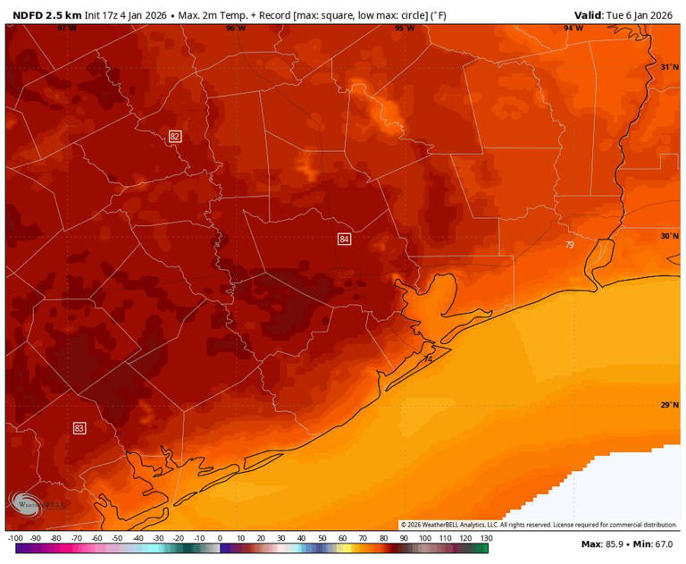 Late-week cold front resets Houston temperatures after days in the 80s