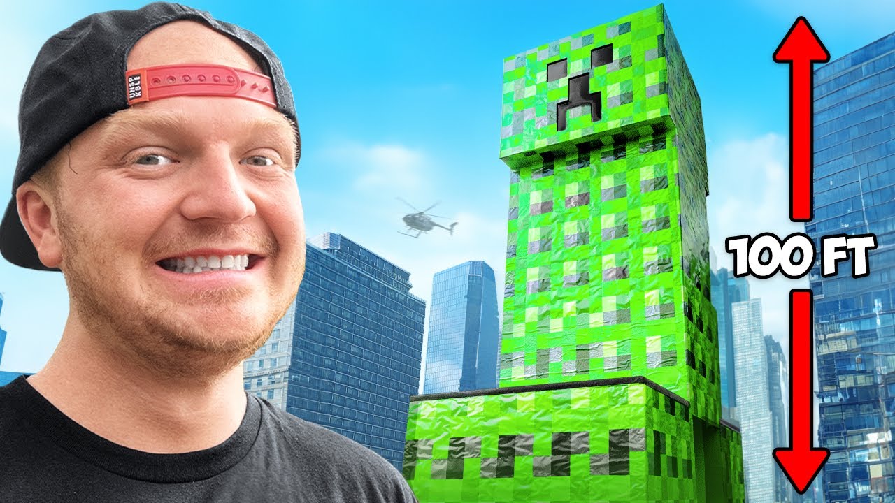 I Survived Worlds Biggest Minecraft Creeper!