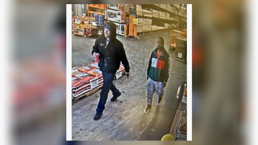 Can you help? Police looking for 2 men involved in theft at Home Depot