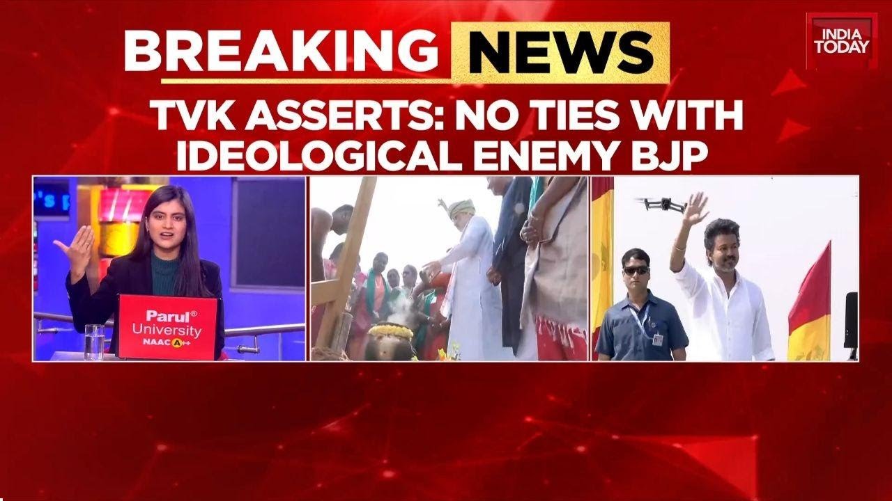 TVK rules out BJP and DMK ties; claims high support for alliance within Congress and AIADMK<br>