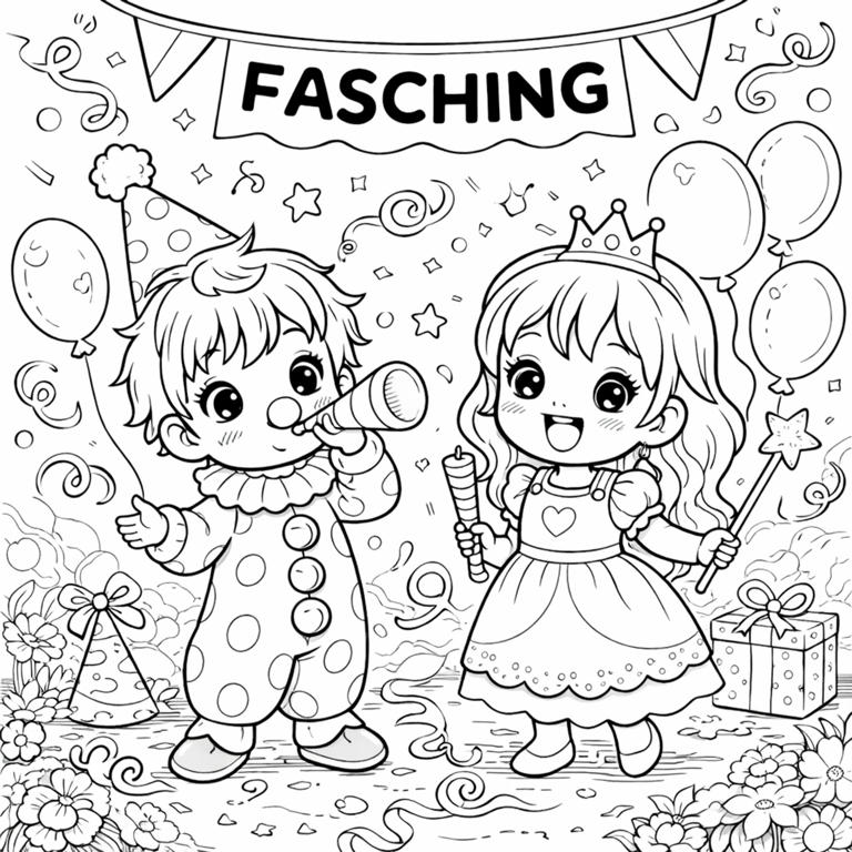 Fasching für Kreative: Kostenlose Ausmalbilder und wie ihr mit KI
