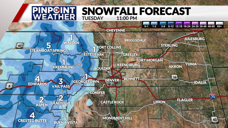 This Colorado area could see up to 10 inches of snow during mountain storm