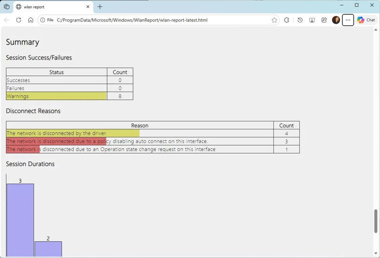 How to generate a Wi-Fi report on Windows 11