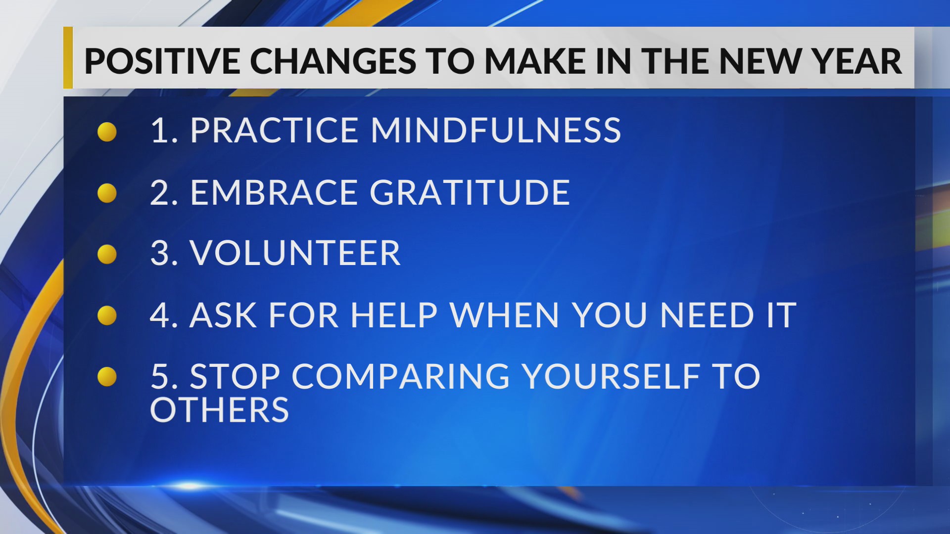 Midday interview: Positive adjustments for your New Year's resolutions