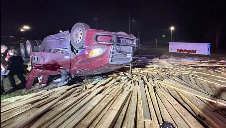 Driver safe after massive lumber crash in Robeline