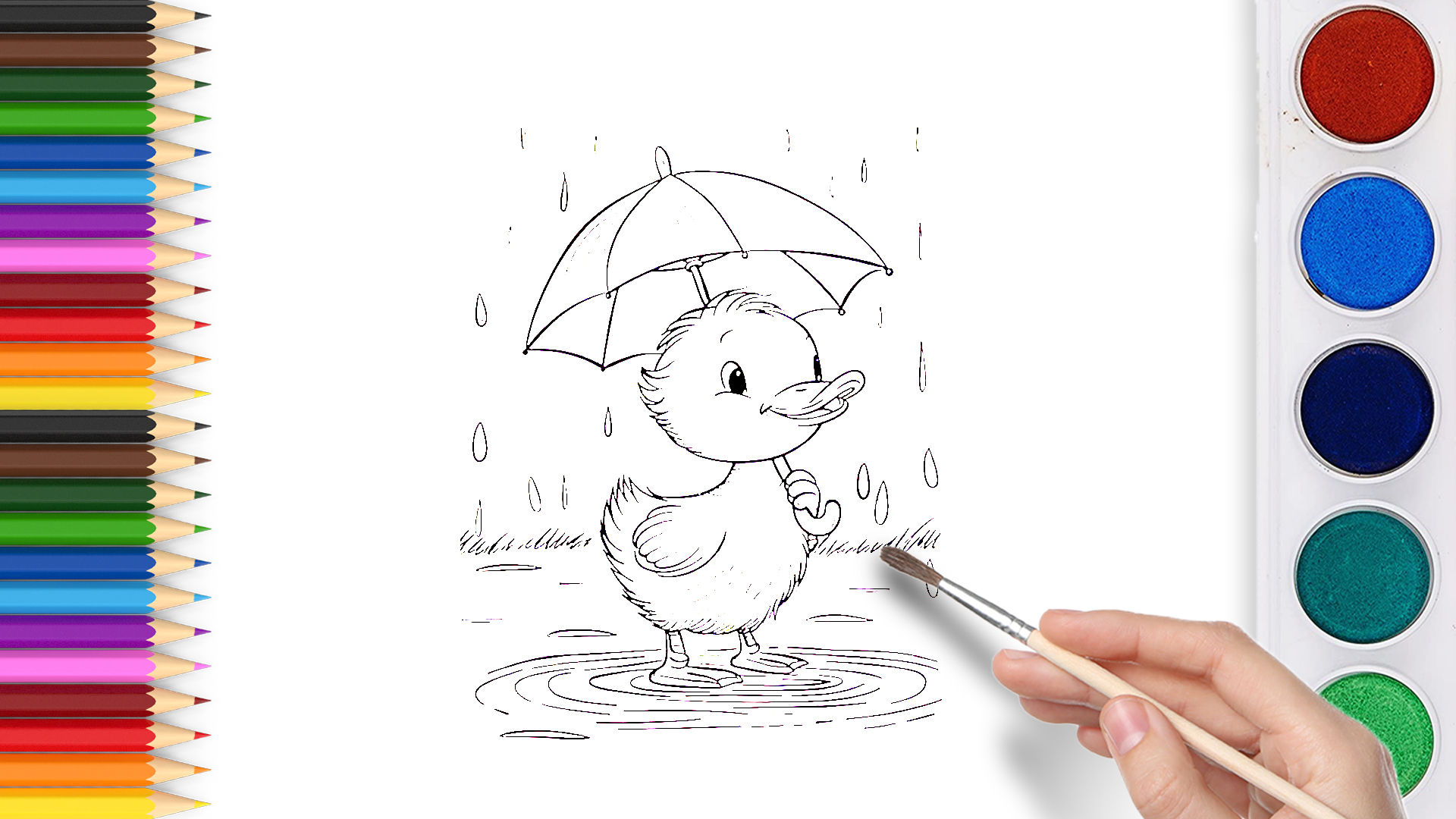 Kids learn colors through fun art drawings