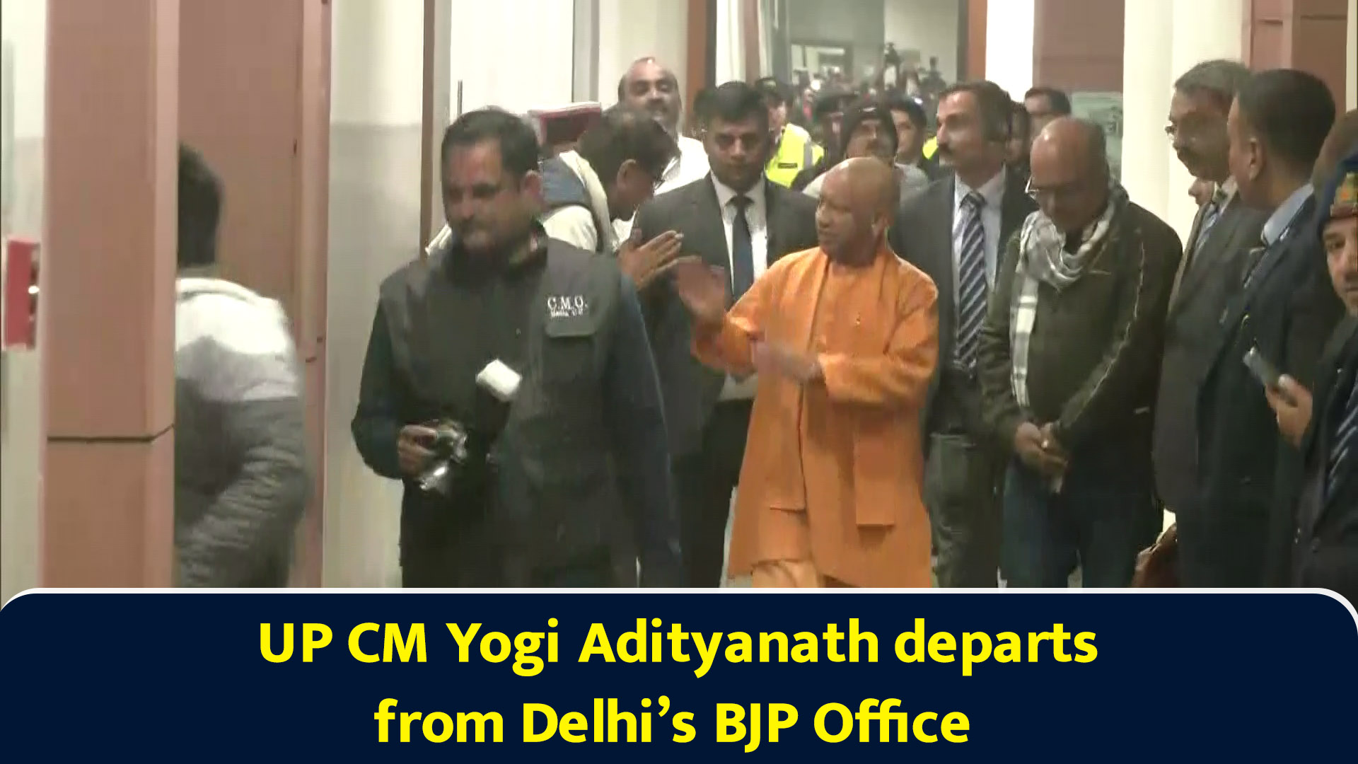UP CM Yogi Adityanath departs from Delhi’s BJP office