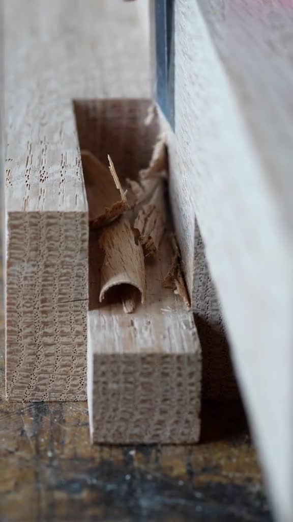 Watch a Japanese wood joint lock into place