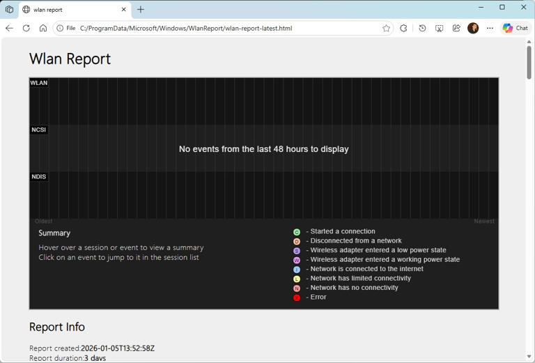 How to generate a Wi-Fi report on Windows 11