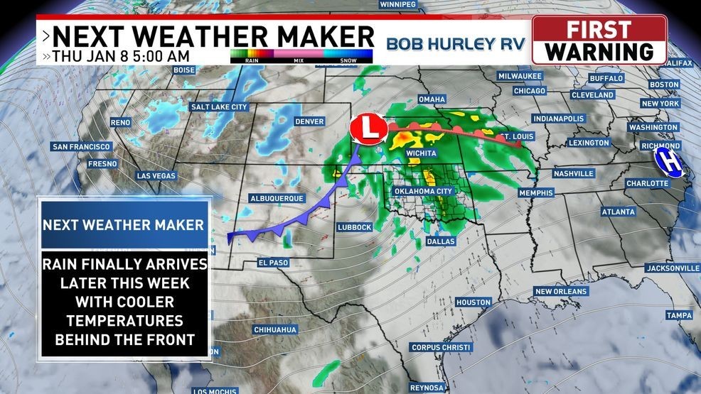 Midweek system brings rain and storms