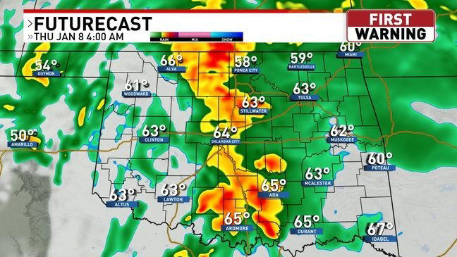 Midweek system brings rain and storms