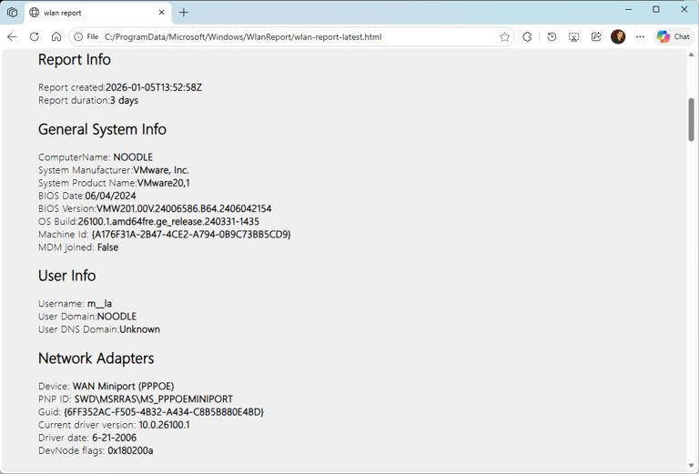 How to generate a Wi-Fi report on Windows 11