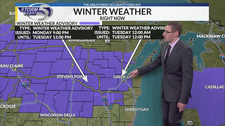 Winter weather advisory: Rain mixed with freezing rain tonight