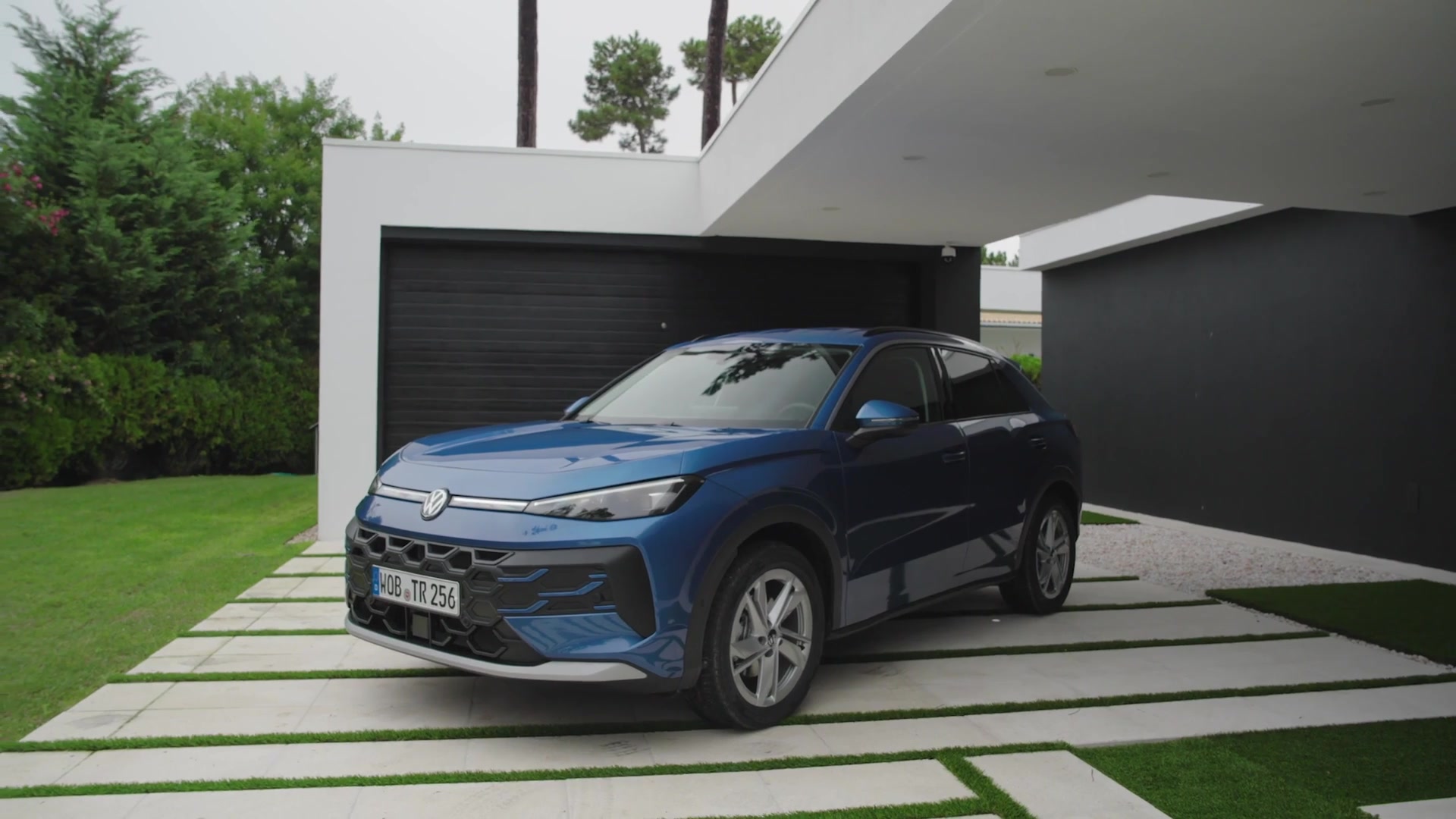 The new Volkswagen T-Roc design preview in Celestial Blue Metallic