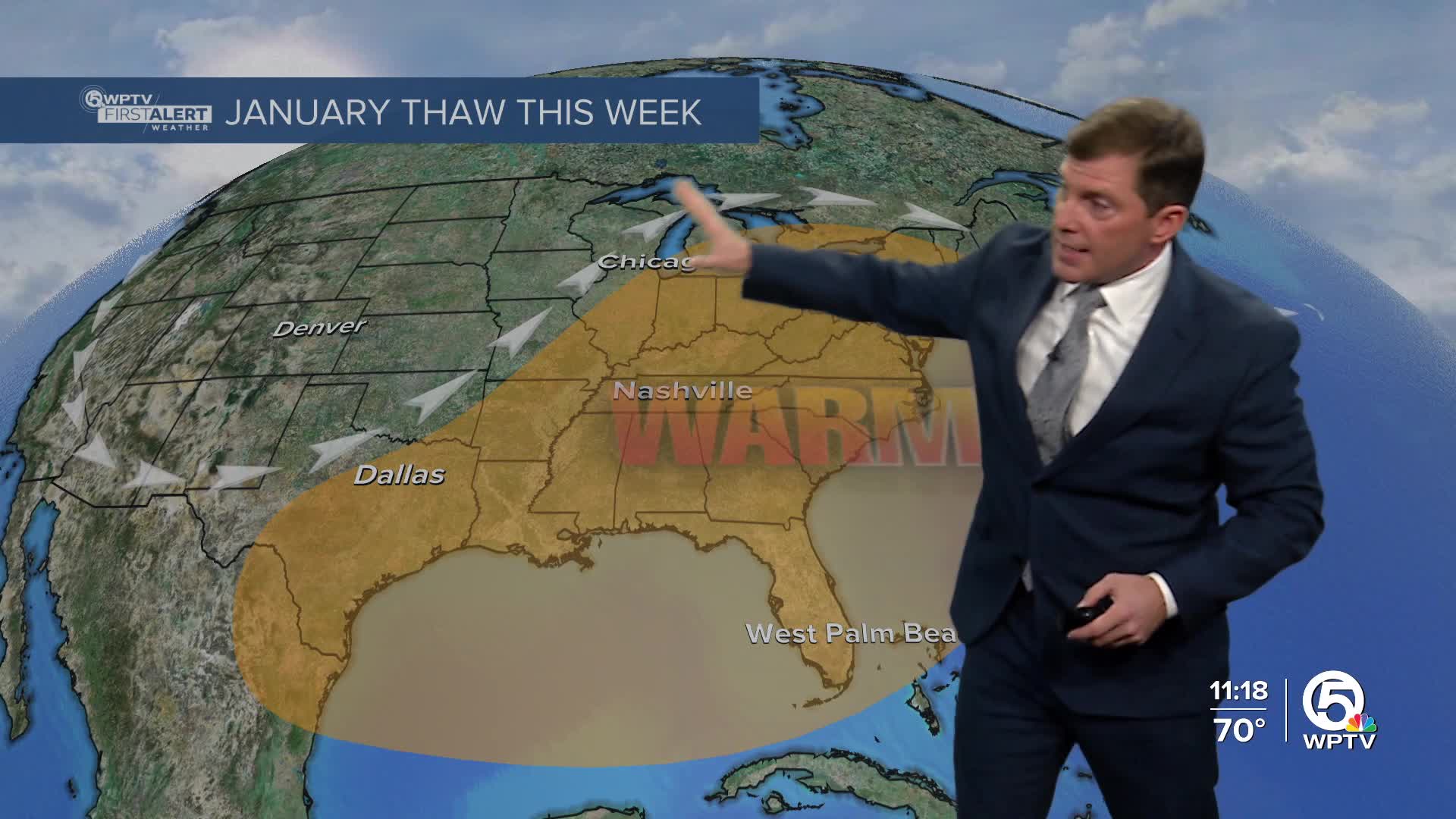WPTV First Alert weather forecast for night of Jan. 5, 2026