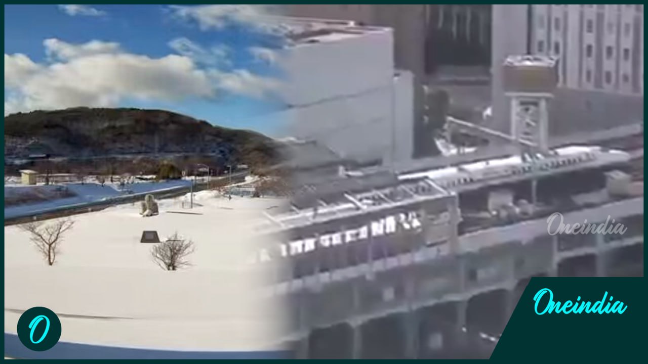 Chilling moment 6.2 magnitude quake hits Japan | trains rattle on cam<br>