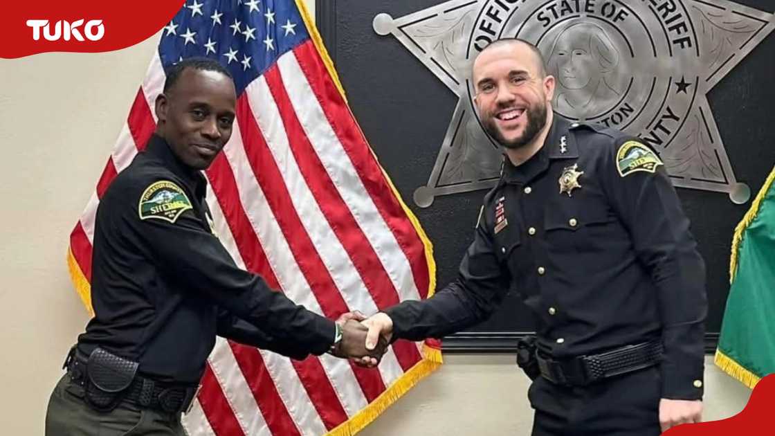 David Mburu: Proud Moment as Kenyan Man Rises to County Corrections Officer in the US Source: Facebook