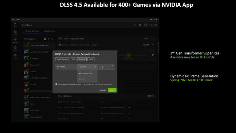 Nvidia DLSS 4.5 brings another AI leap forward for PC gaming — 4K path ...